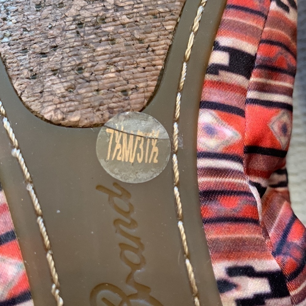 Lucky Brand Coral Orange Multi-Color Patterned Flats - Picture 7 of 7